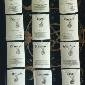 Collana in argento con ciondolo a forma di segno zodiacale – Gemelli (21 maggio – 20 giugno) – Oroscopo zodiacale costellazione celeste gioielli astrologia – regalo donna uomo, Argento