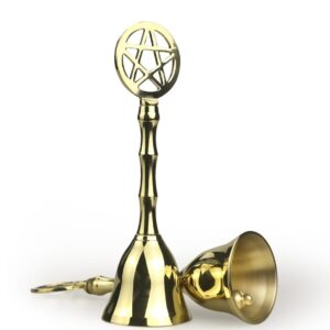  Campanello a Mano in Ottone Lucidato – 12,5 cm 