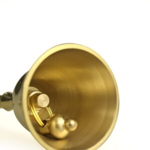  Campanello a Mano in Ottone Lucidato – 12,5 cm 