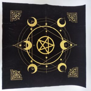 Panno da Divinazione in Velluto Nero – 49×49 cm